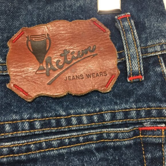 VINTAGE ACTION HIGH RISE DENIM JEANS SIZE 4 - Picture 6 of 7